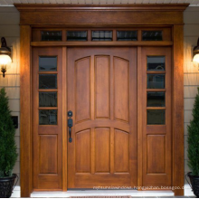 Exterior Mahogany solid Wood door front entry door with sidelites open door